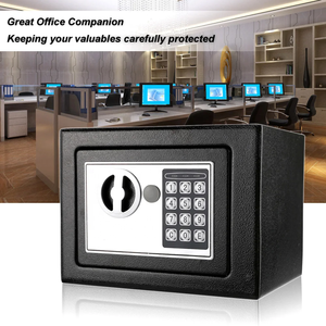 0.2 pieds cubes tout acier bureau à domicile coffre-fort numérique boîte <span class=keywords><strong>de</strong></span> sécurité avec clavier numérique électronique serrure clé accès stockage sécurisé - Product Image 2