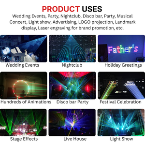 Chuyên nghiệp xách tay DJ đèn Disco DJ thiết bị đầy đủ màu sắc Laser Bluetooth 2Watt 3watt 5 Watt RGB Laser Chiếu - Product Image 5