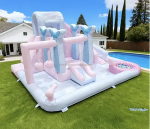 Château gonflable rose princesse pour enfants, toboggan extérieur, idéal pour les fêtes, mariages, été, adapté à la <span class=keywords><strong>location</strong></span> commerciale - Product Image 3