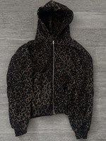 Nouvel ensemble de sweat-shirts unisexe 2026, imprimé léopard, strass, vintage, tendance, ample, décontracté et unique