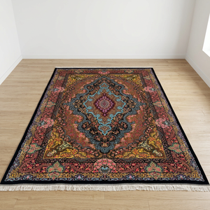Tapis en soie pure artisanal de qualité supérieure, fait main, lavable, moderne, antidérapant, motif personnalisé, tapis de luxe pour la maison, l'hôtel, le commerce - Product Image 5