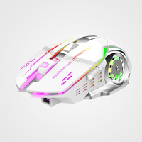Souris de jeu ergonomique sans fil BAJEAL M500 avec rétroéclairage LED 3D, 2.4G + BT, rechargeable, 6 boutons programmables, capteur optique, pour ordinateur de bureau