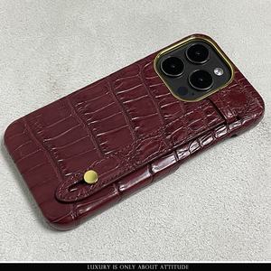 Funda <span class=keywords><strong>de</strong></span> Piel <span class=keywords><strong>de</strong></span> Cocodrilo Auténtica <span class=keywords><strong>de</strong></span> Lujo Exótico para <span class=keywords><strong>iPhone</strong></span> 16 15 14 <span class=keywords><strong>Pro</strong></span> con Correa para el Dedo, Fundas <span class=keywords><strong>de</strong></span> Teléfono 100% <span class=keywords><strong>de</strong></span> Piel para <span class=keywords><strong>iPhone</strong></span> - Product Image 6