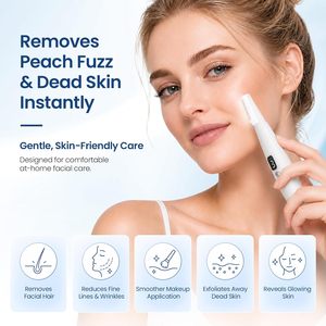 Electric Eyebrow Trimmer for Women LED Light Facial Hair Remover with 3 Speed Settings - Product Image 3