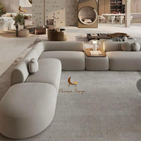 Canapé Modulable de Luxe pour Salon, Design Personnalisé, Confortable, en Tissu ou Cuir, pour Villa