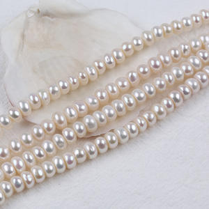 Natural 6-7mm <b>Freshwater</b> White <b>Pearl</b> String Flat Pieces and Scattered Particles for DIY Necklace or <b>Bracelet</b> Zhuji - Product Image 3