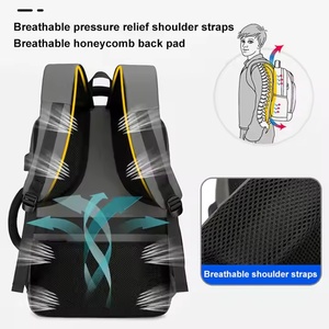 Deluxe Laptop <b>Bag</b> Stylish Design Anti-theft Waterproof Travel <b>Bag</b> USB Port Polyester PU Material Laptop <b>Bag</b> - Product Image 6