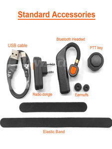 Radio Bidireccional AC-HB8-K1 ANYSECU con Auriculares Bluetooth con Cancelación de Ruido, Radio SIM Tipo K para UV5R/K6 L811 - Product Image 5