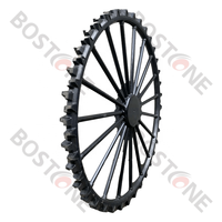 Roues en fer pour tracteur sans air en caoutchouc solide Slim 1800*100mm 1800*120mm Pneus Pulvérisateur à flèche Pneus solides Autres roues et accessoires