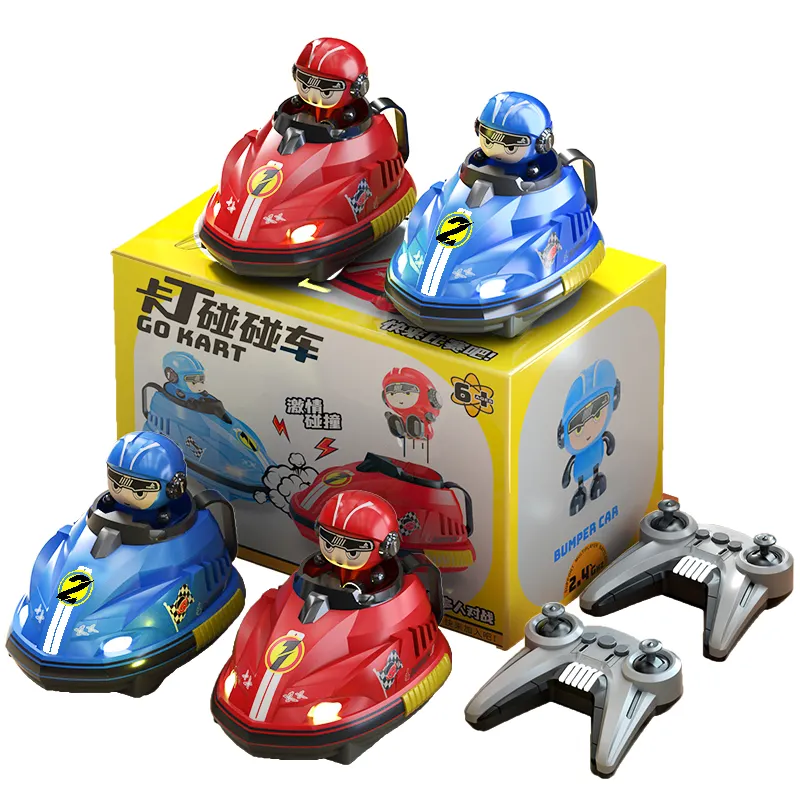 Wholesale 2024 parent-child interaction two player battle racing toy kids electric bumper car toy mini remote control rc cars