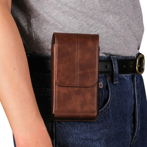 Para Boshiho Crazy Horse, <span class=keywords><strong>riñonera</strong></span> de cuero, bolso de teléfono Unisex corto Vintage, <span class=keywords><strong>riñonera</strong></span> pequeña informal de Hip Hop para hombre, lazo de cinturón - Product Image 6