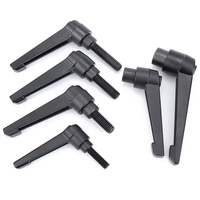 Poignée d'angle réglable M8x40mm avec levier de serrage indexé, boulon à dégagement rapide, vis de verrouillage rotative noire