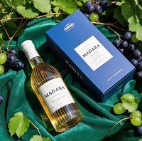 Conception personnalisée Bouteille de vin ronde Gin Vodka Brandy Bouteille vide de fruits Bouteille de vin en verre