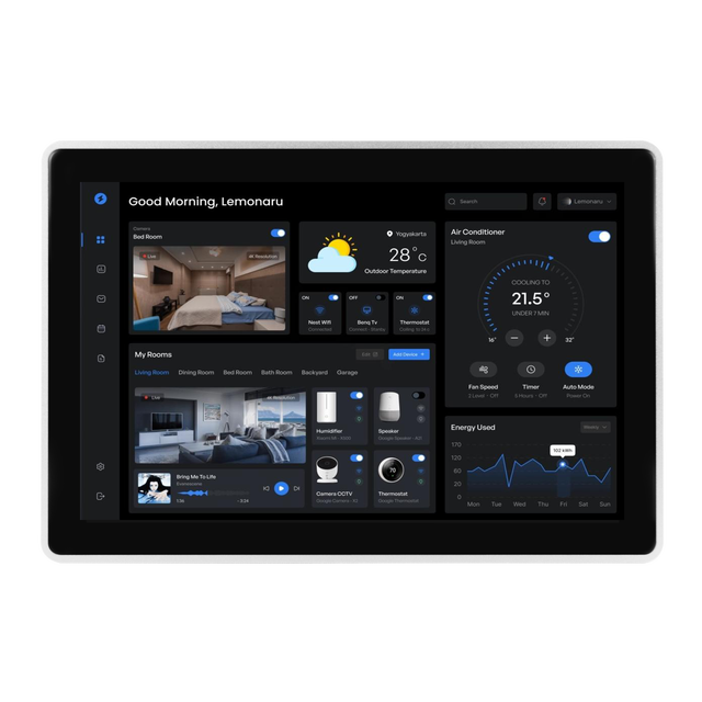 IXHUB Android Linux Smart HMI 7inch IPS IP65 Waterproof Embedded Monitor OEM/ODM/OBM Hotel Room Robot Self Terminal Display
