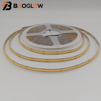 Bande LED COB flexible 384 LED/m, 8 mm, éclairage paysager, blanc chaud/froid, DC 24V, RA90