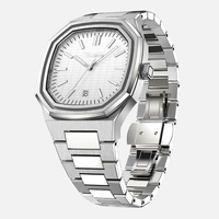 Montres à quartz classiques carrées japonaises personnalisées en gros pour hommes, étanches, en acier inoxydable, Relogio