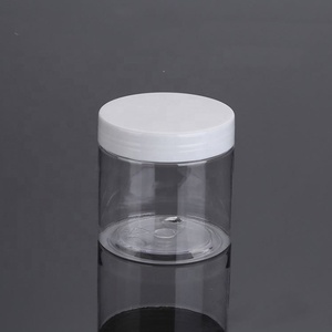 Big Size 500ml 600ml 700ml 1000ml PET Cosmetic Cream Jars <b>Plastic</b> Scrub <b>Container</b> for Food Storage With Black Silver Cap - Product Image 4