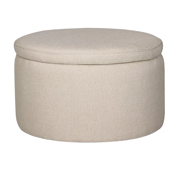 Madison Moderna In Tessuto Rotonda Ascensore Top Vassoio di Stoccaggio Pouf pouf 19.7W Marshmallow Pouf Ottoman