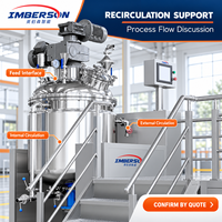 Système d'homogénéisation sous vide industriel IME-B 1000-5000L avec plateforme de recirculation et mélangeur émulsifiant pour usine cosmétique