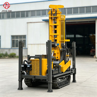 Machine de forage hydraulique portable sur chenilles JHS-200, profondeur de forage 200 m, pour forage de puits d'eau et de roche.