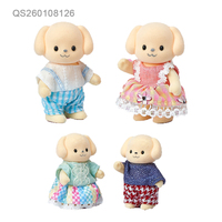 QS Nouveaux Jouets de Jeu de Rôle pour Enfants, Maison de Poupées Cartoon, Ensemble de Poupées Animaux Miniatures Multi-Styles pour Filles de 3 Ans et Plus, Cadeau