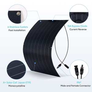 100W Portable Flexible Solar Panel ETFE Monocrystalline Silicon For Camping RV Boat Balcony-100% Portable Solar Power - Product Image 2