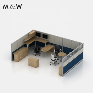 M & W Mỹ ngân hàng dự án Phật Sơn đồ nội thất gỗ L hình dạng văn phòng cubicle Máy Trạm - Product Image 3