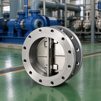 Clapet anti-retour automatique à double plaque DN50-DN1500 pour le traitement du pétrole, du gaz et de l'eau