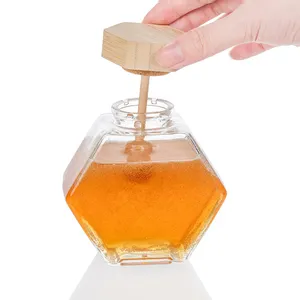 Frasco de vidro personalizado para mel, frasco vazio de 100ml 150ml 180ml 280ml 380ml 500ml 750ml, frasco de mel vazio