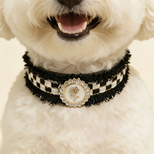 Collar para <span class=keywords><strong>Perro</strong></span> a Rayas Vintage - Collar Clásico Retro de Cuero PU para Perros Pequeños y Medianos - Product Image 6