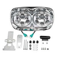 Faro Delantero LED Doble TCMT de 5 3/4 Pulgadas, Proyector de Luz para Harley Touring Road Glide 1998-2013