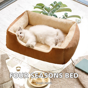 <strong>Luxury</strong> Four Seasons Rectangle Shape <strong>Dog</strong> <strong>Bed</strong> Modern Fashion Pet Cage Nest Mat for Cats Winter Warmth Summer Cooling Furry Friends - Product Image 2