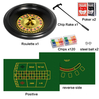 Jeu de roulette classique de casino de 40 cm, tapis de table de Blackjack pour jeu de fête avec raclette et billes en acier, jeux de hasard