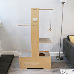 Fabricante de Muebles Personalizados, Torre de Madera Sostenible para Gatos, Casa Rascadora para Mascotas - Product Image 2