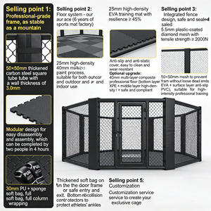 Gabbia Ottagonale in Acciaio Verniciato a Polvere di Qualità 5x5 Metri con Imbottitura Extra Spessa per Club MMA, Sacchi <span class=keywords><strong>da</strong></span> <span class=keywords><strong>Boxe</strong></span> e Tappetini <span class=keywords><strong>da</strong></span> Pavimento - Product Image 2