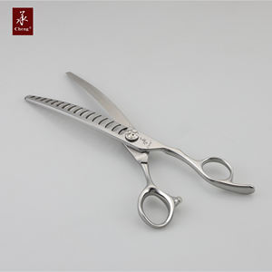 Tijeras profesionales para el cuidado <span class=keywords><strong>de</strong></span> perros, tijeras <span class=keywords><strong>de</strong></span> adelgazamiento curvadas, bloque OEM, acero japonés, CNC, YONGHE - Product Image 4