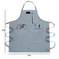 CHANGRONG – bretelles de cou réglables personnalisées, bavette Chambray, tabliers uniformes de serveuse
