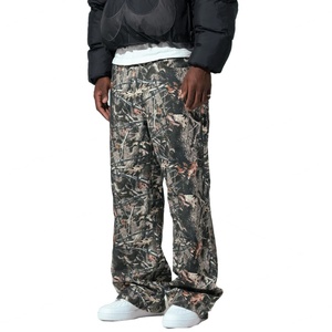 Pantalon camouflage pour homme, imprimé DTG Real Tree, style streetwear, coton, coupe ample - Product Image 4