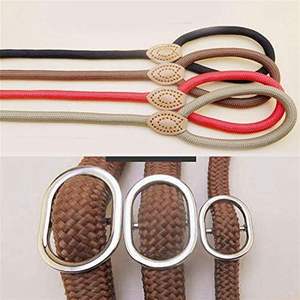 Tali Kekang Anjing Baru, Tali Kekang Model Slip Rope, Tali Kekang Tugas Berat dari Tali Kepang, Tali Kekang dengan Loop yang Dapat Disesuaikan, Tali Kekang Tugas Berat dari Tali Kepang untuk Latihan Anjing - Product Image 4