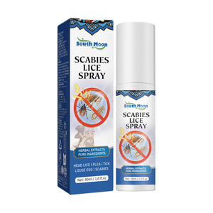 Spray anti-poux et anti-saupoudres à marque privée 30ml, extrait naturel à base de plantes, élimine les poux, les puces et les tiques, emballage personnalisé, service ODM OEM - Product Image 1