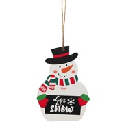 Décorations de Noël transfrontalières en bois pour la maison, ornements avec Père Noël, bonhommes de neige, rennes, pendentifs de dessins animés et plus encore