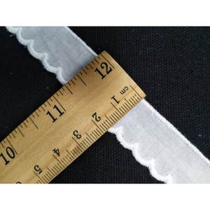 Stock Simplicity <b>White</b> Cotton Embroidered <b>Laces</b> Trims for Women's Dresses & Clothes Elegant Embroidery Trim for Clothing - Product Image 3