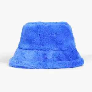 New autumn and winter plush men's and women's solid color versatile warm basin hat