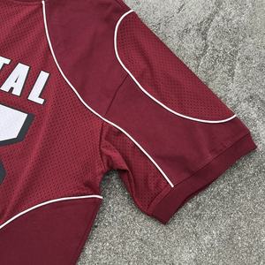 เสื้อฟุตบอลตาข่ายขายส่ง เสื้อยืดคอกลมทรงบ็อกซี่แบบครอป ผ้าโพลีเอสเตอร์สั่งทำได้ เสื้อยืดสตรีทแวร์พิมพ์ลาย เสื้อยืดโอเวอร์ไซส์ผู้ชาย - Product Image 4