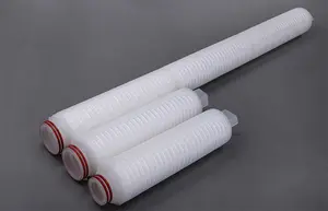 0.04 0.1 0.2 0.45 0.65 0.85 1.2 Um Pes Pleated Filter Cartridge For Water Treatment