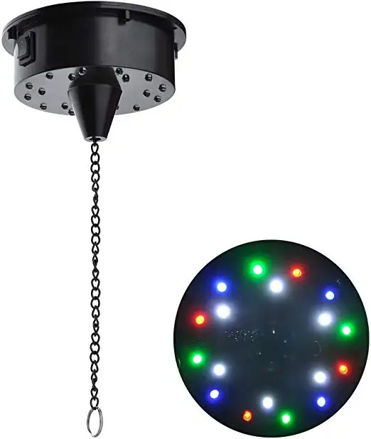 ديسكو الكرة ديسكو مجموعة إضاءة DJ حزب تزيين 18 RGBW أدى أضواء مرآة الدورية للسيارات مرآة ديسكو الكرة الصمام المحرك