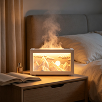 Diffuseur d'arômes à flamme de cheminée bicolore avec minuterie et télécommande, humidificateur ultrasonique d'huiles essentielles 150 ml