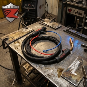 Antorcha de Soldadura Industrial Refrigerada por Agua Zelda MB-501D de 500 Amperios con Cable Recubierto de Cobre de 4M 5M - Product Image 1