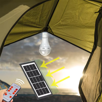 Bombilla Solar LED de 7W para Exteriores con Control Remoto, Temporizador, Luz de Emergencia para Camping, Pesca y Actividades al Aire Libre