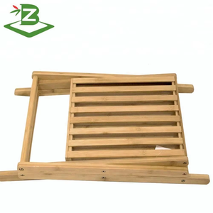 Étagère à chaussures <span class=keywords><strong>pliable</strong></span> à 3 niveaux en <span class=keywords><strong>bambou</strong></span>, type sol, empilable, pour le rangement des vêtements/sacs dans le salon - Organisateur moderne pour chaussures et vêtements - Product Image 5